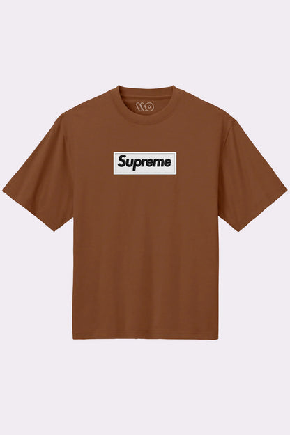 Supreme Brown Embroidered T-Shirt