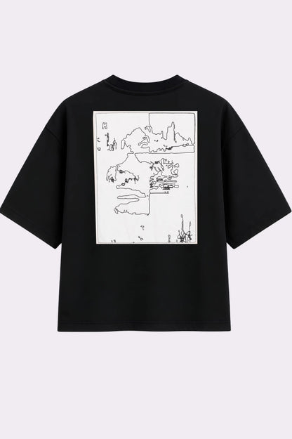 Total Confusion Black Oversized T-Shirt