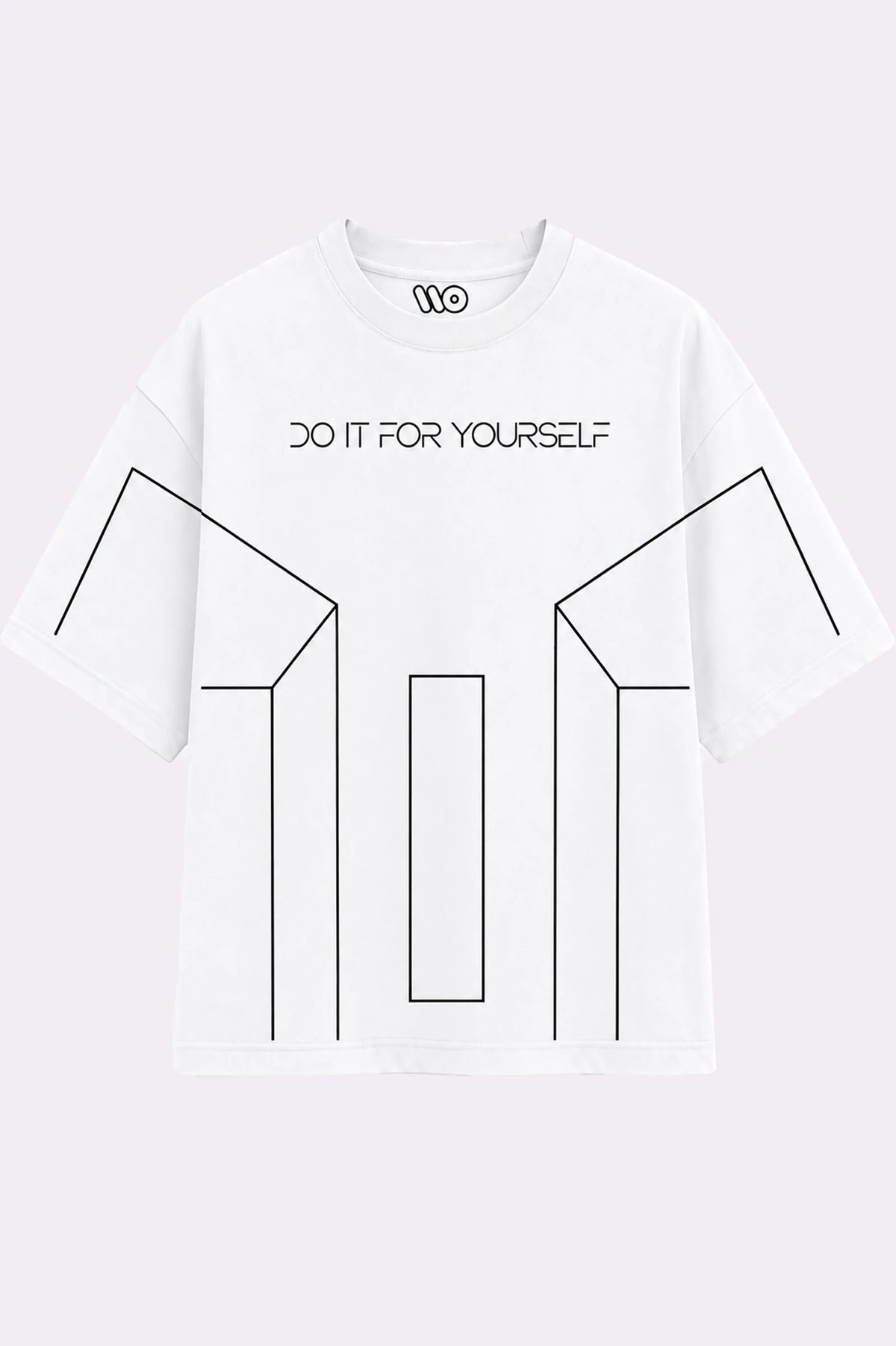 Do It Yourself White Oversized T-shirt