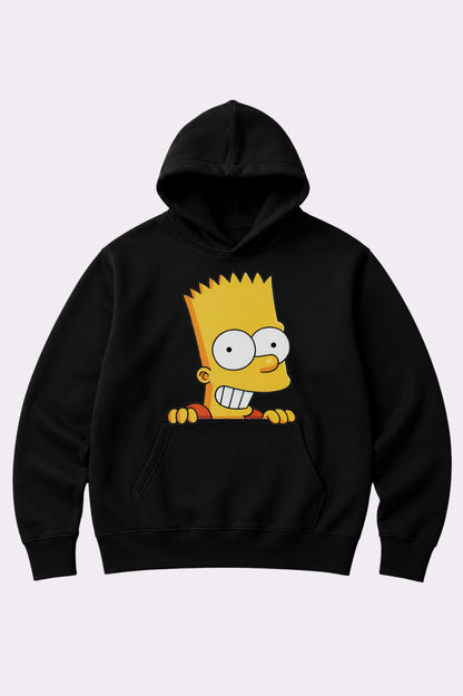 Bart Simpson Juniors Black Graphic Hoodie