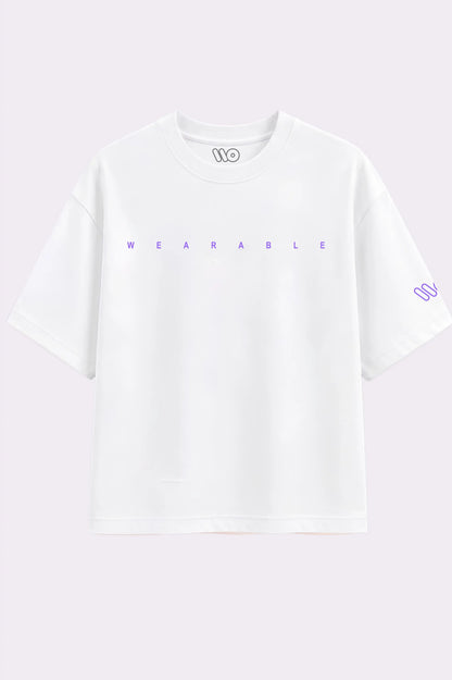 Death Metal White Oversized T-Shirt