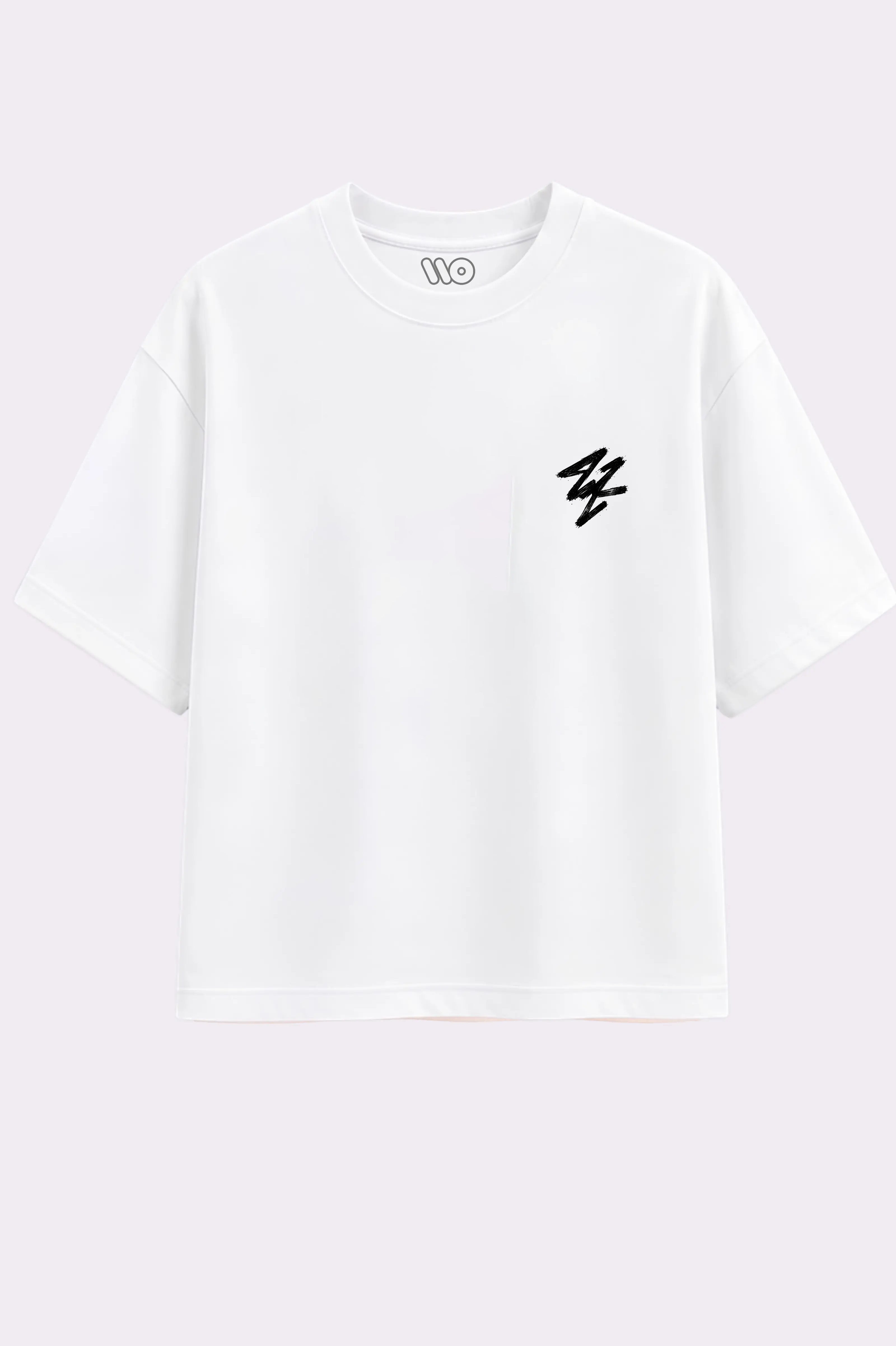 Disrupt Brushstroke White Graphic T-Shirt