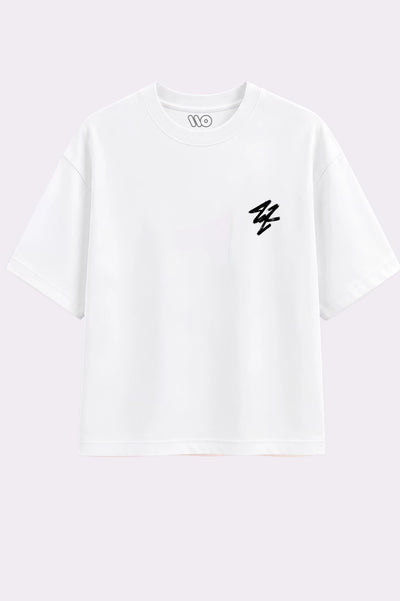 Disrupt Brushstroke White Graphic T-Shirt