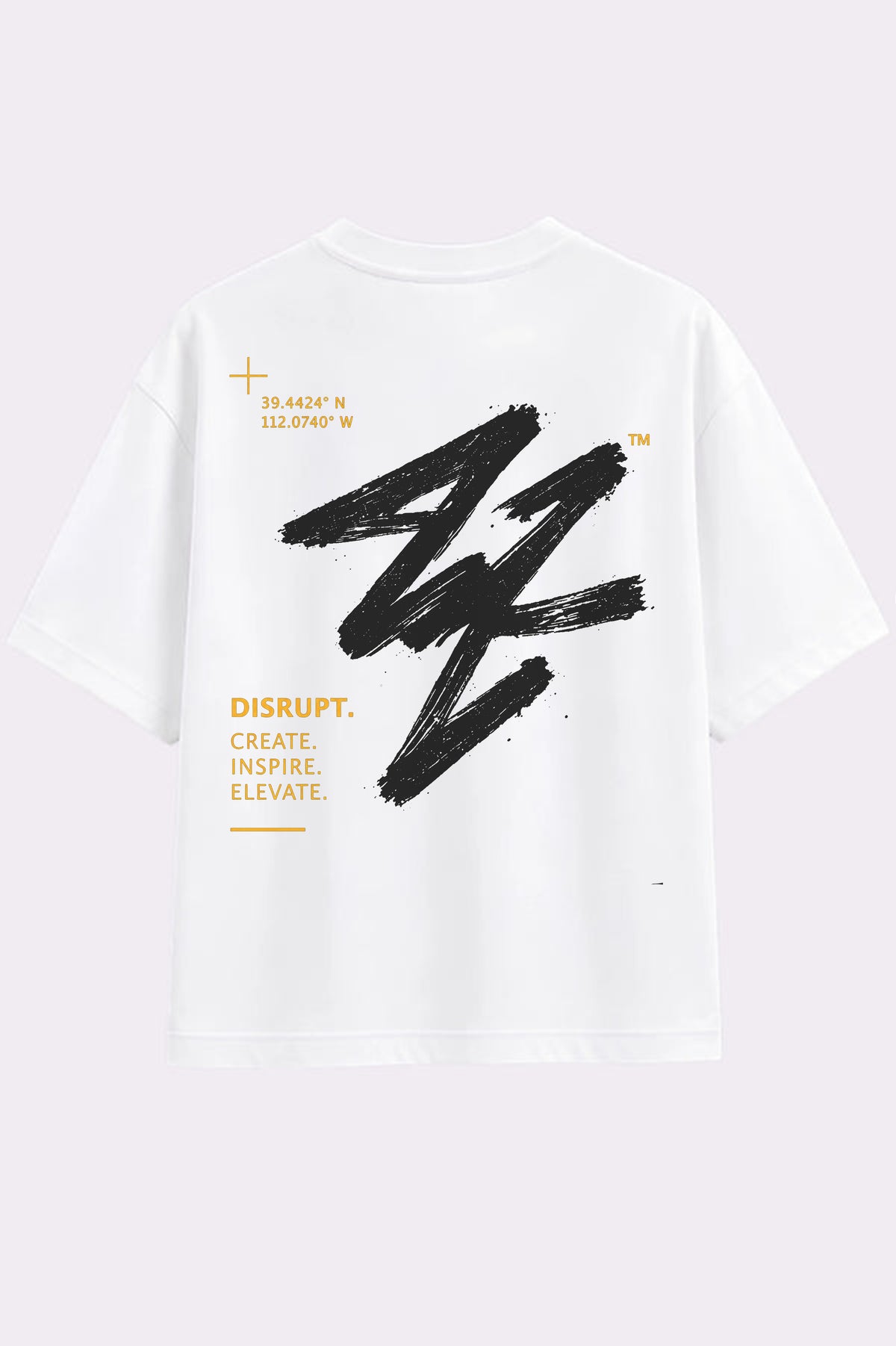 Disrupt Brushstroke White Graphic T-Shirt