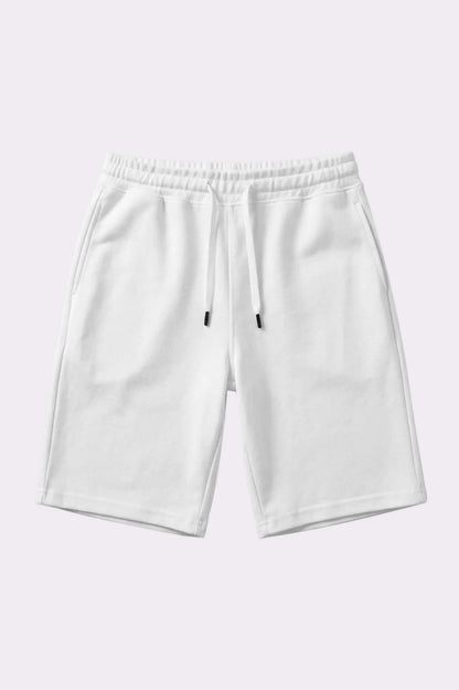 White Cotton Bermuda Shorts