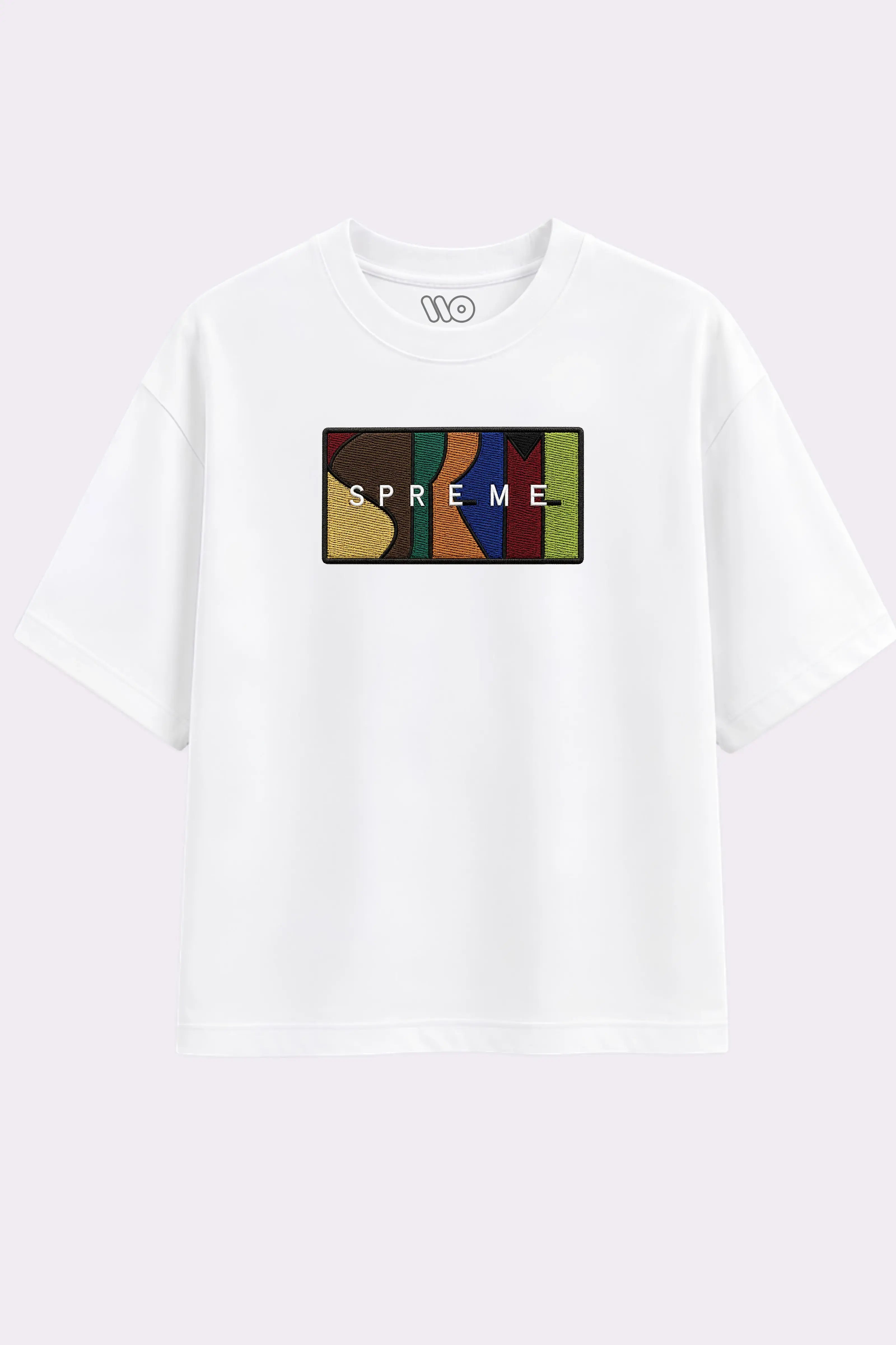 SPREME Embroidered White T-Shirt