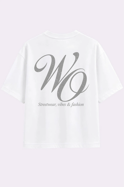 Vibes White Oversized Streetwear T-Shirt