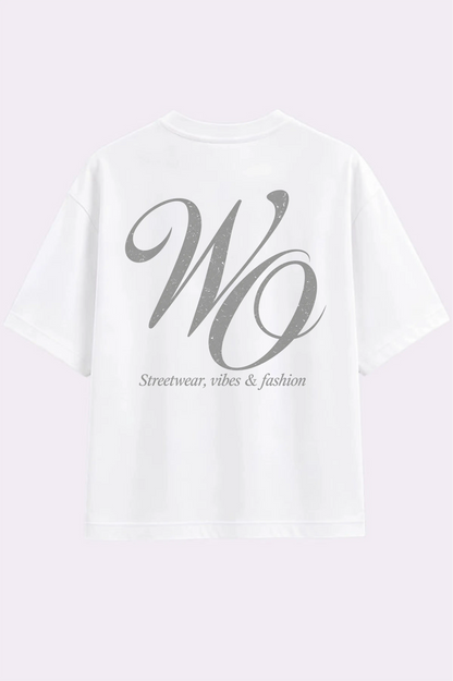 Vibes White Oversized Streetwear T-Shirt