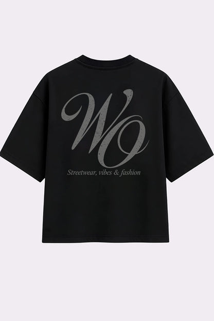 Vibes Black Oversized Streetwear T-Shirt
