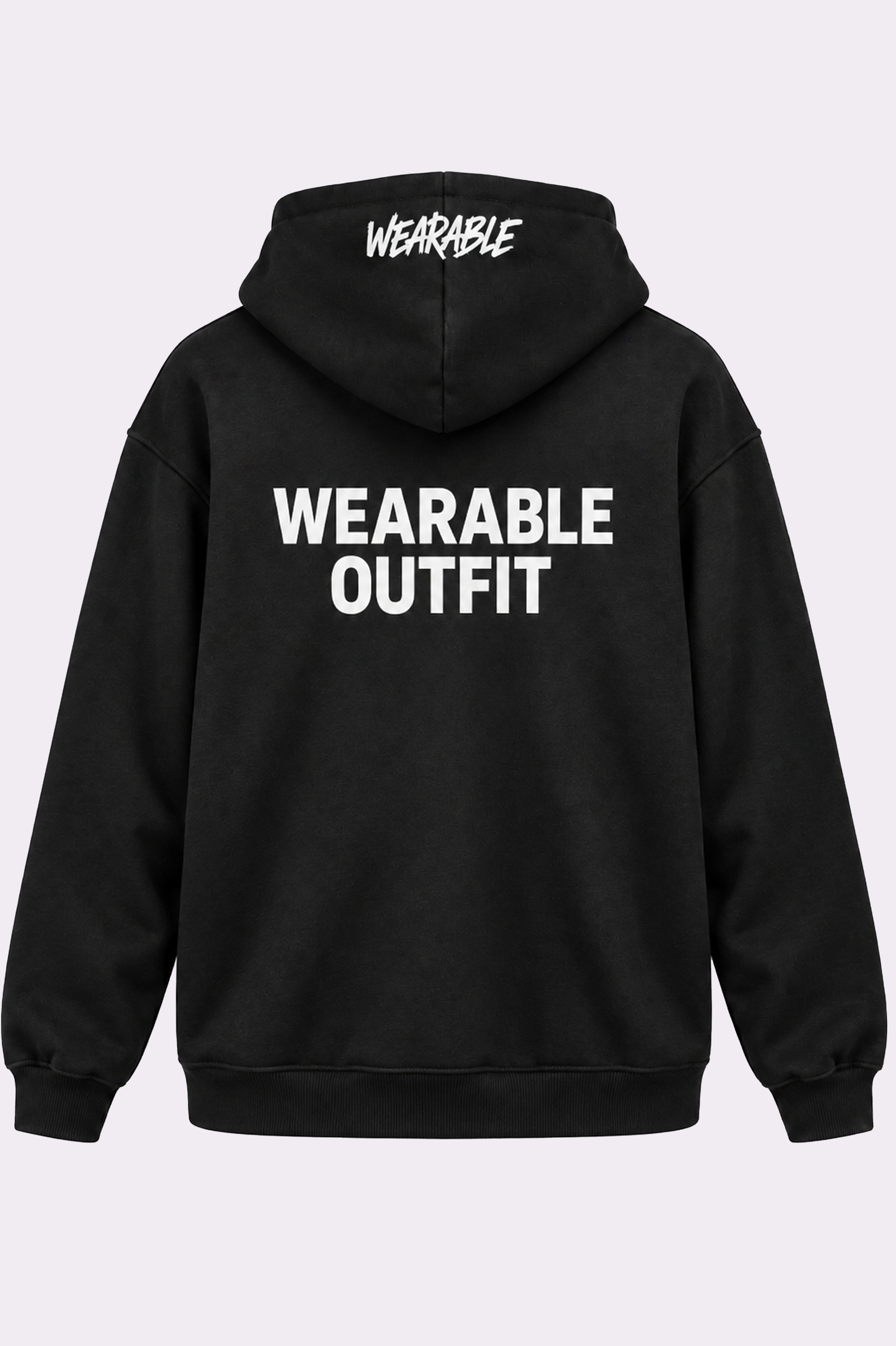 Lightning Print Black Pullover Hoodie