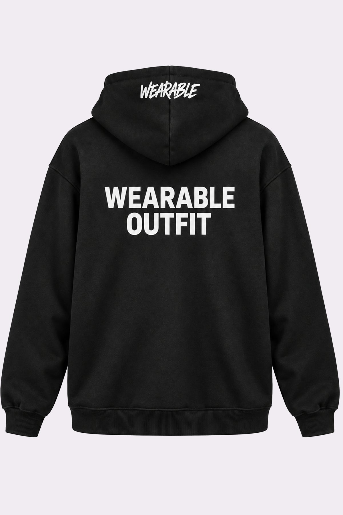 Lightning Print Black Pullover Hoodie