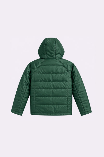 Green Hooded Jacket - back view