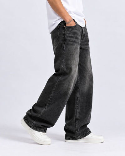 Charcoal Grey Denim Baggy Jeans
