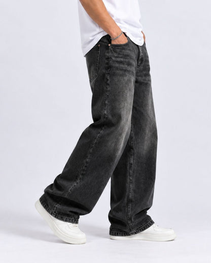 Charcoal Grey Denim Baggy Jeans