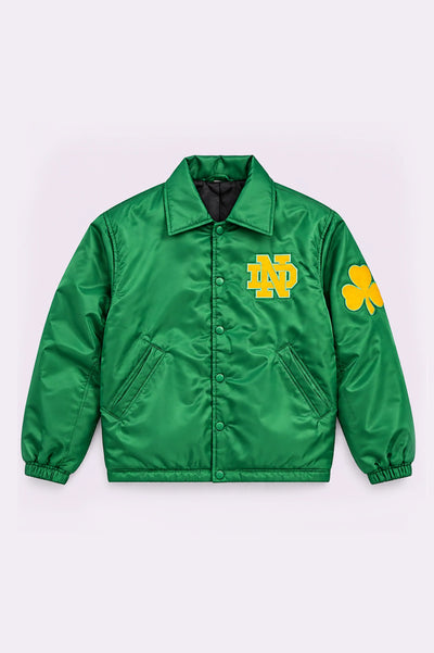 Green Satin Windbreaker Jacket