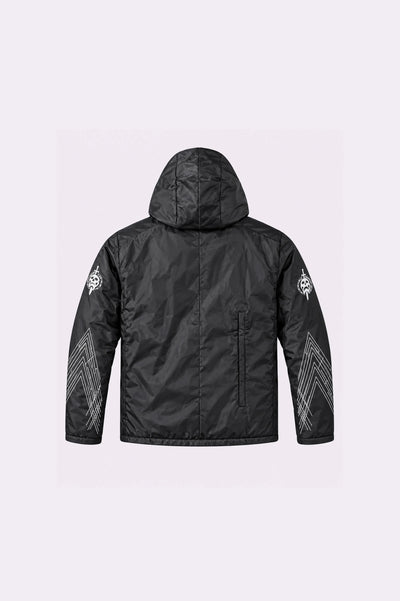 Black Cotton Hooded Jacket